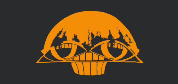 Zona da vilania laranja fundo